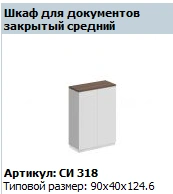 City Wooden Wardrobe Door Set (2 pieces) - Art. SI 622