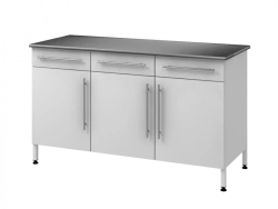 Wall-Mounted Work Table on Metal Support Column 1500 PTYANzh