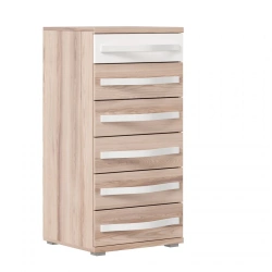 High Cabinet Marta LD.636130.000 (White/Desira Ash)