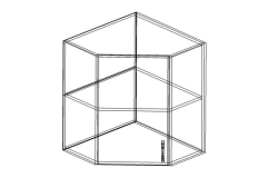 Wall-Mounted Corner Laboratory Cabinet PGL LA SHN1