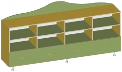 Wave Shelf Art. S.06.82 - Versatile Storage Solution