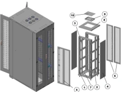 Floor-mounted Telecommunication Cabinet 47U, 800x2260x1200, 2 Doors