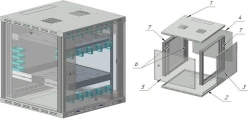 Wall-Mounted Telecommunication Cabinet 12U 600x600x600 Model ШТ-С-12U-600х600х600-СГ