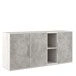 Low Storage Cabinet with 3 Doors and Niche B-tone