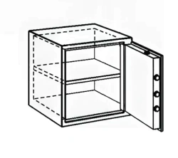 Low Metal Cabinet with Lock RM 06/04