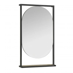 Aquaton Loft Fabrik 50 Oval Mirror with Country Oak Frame A242.5.02L.TDY.0