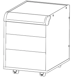 Mobile cabinet for school and office supplies TУВ.08