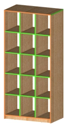 Double-Sided Shelving Unit (LPSP) with Fixed Parameters