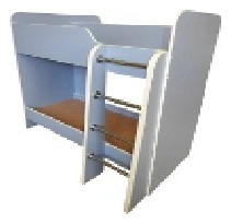 Bunk Bed Art. S.01.19 with Safety Guardrails and Chrome Steps