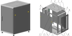 Floor-mounted Telecommunication Cabinet 18U, 600x950x800 mm