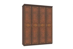 Classic LD.637240.000 Four-Door Wardrobe (Walnut Finish)
