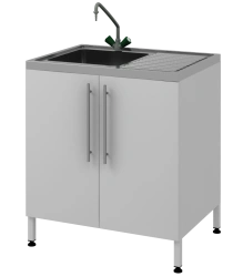800mm Metal Frame Sink Table with Adjustable Feet