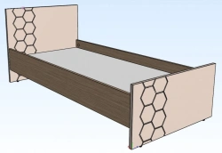 Single Bed ATT-C1 with Zebrawood Sahara Finish