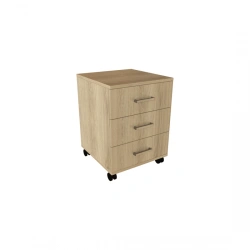 Rolling Cabinet K-923 with 3 Drawers and Central Lock
