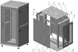 22U Floor-Mounted Telecommunications Cabinet 600x1200x600 mm