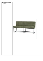 Comfortable Banquette with Backrest "Rim" - Metal Frame