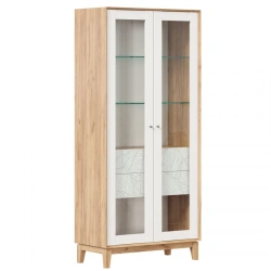 Two-Door Wardrobe in Golden Oak/White - Royben LD.640080.000