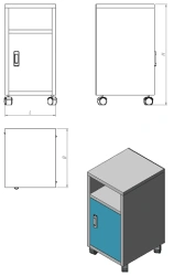 Metal Cabinet for Document Storage, TB.M Series