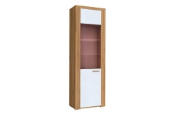 Single Door Cabinet in Golden Oak and Grey Gloss - Lakosta LD.673020.000