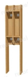 Floor-standing towel rack for two towels