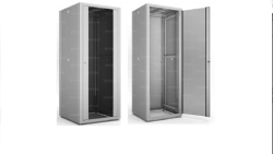 19" Floor Cabinet "STANDARD" 47U 800x800 mm with Glass Front Door and Removable Side Panels