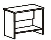 Stylish Side Table with Shelf - Series "Style V
