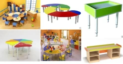 Children's Wooden Table for Educational Institutions - Art. 9001-9007, 9033-9037, 4064-4067