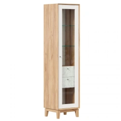 Single Door Wardrobe in Golden Oak/White - Royben LD.640070.000
