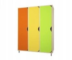 3-Section Children's Clothing Cabinet for Preschool