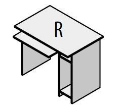 Office Computer Desk Set "Agat" - Wooden Frame