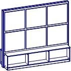 Wall-Mounted Wardrobe System with Shoe Compartments for 55 People (TDI School Series)