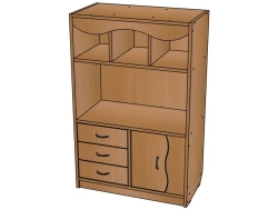 Versatile Shelving Unit for Preschool Activities - Model SJ146