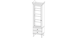 Buongiorno" Display Cabinet 1 Door Model Sh512 S01 C