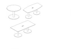 Conference Table with Column Supports A4 Series Furniture Set