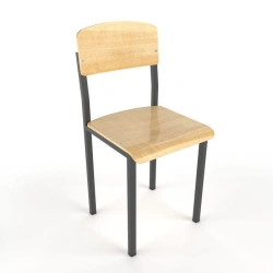 Anti-Vandal School Chair with Plywood Seat and Backrest