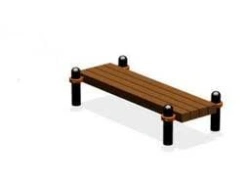 Outdoor Straight Workout Bench for Fitness Training