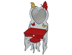 Children's Dressing Table with Mirror and Stool - Set "Thumbelina" M75
