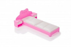 Doll Bed in Bright Pink Color