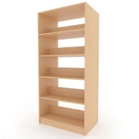 Open Library Shelf with Laminated Chipboard, Art. 00089