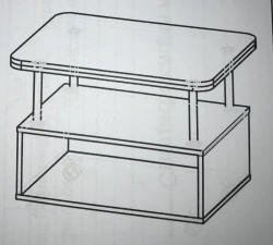 Mobile Coffee Table - Laminated Chipboard