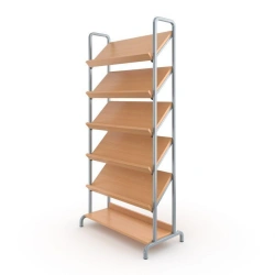 Demonstration Library Shelf - Metal and Chipboard Construction
