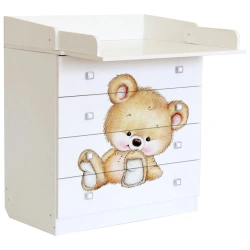 Fairy 1580 Bear Changing Table Dresser, White, Model 0001041.9.13