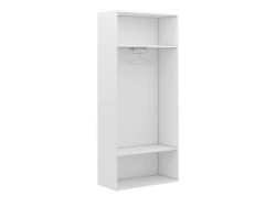 Elegant White Wardrobe Section for Executive Office, Model EMP433.H
