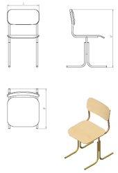 Adjustable Height Children's Chair (DSTU.R Series)