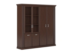 Combined Wardrobe and Document Cabinet with Glass and Solid Doors, Art. PRT402+PRT418+PRT419+P
